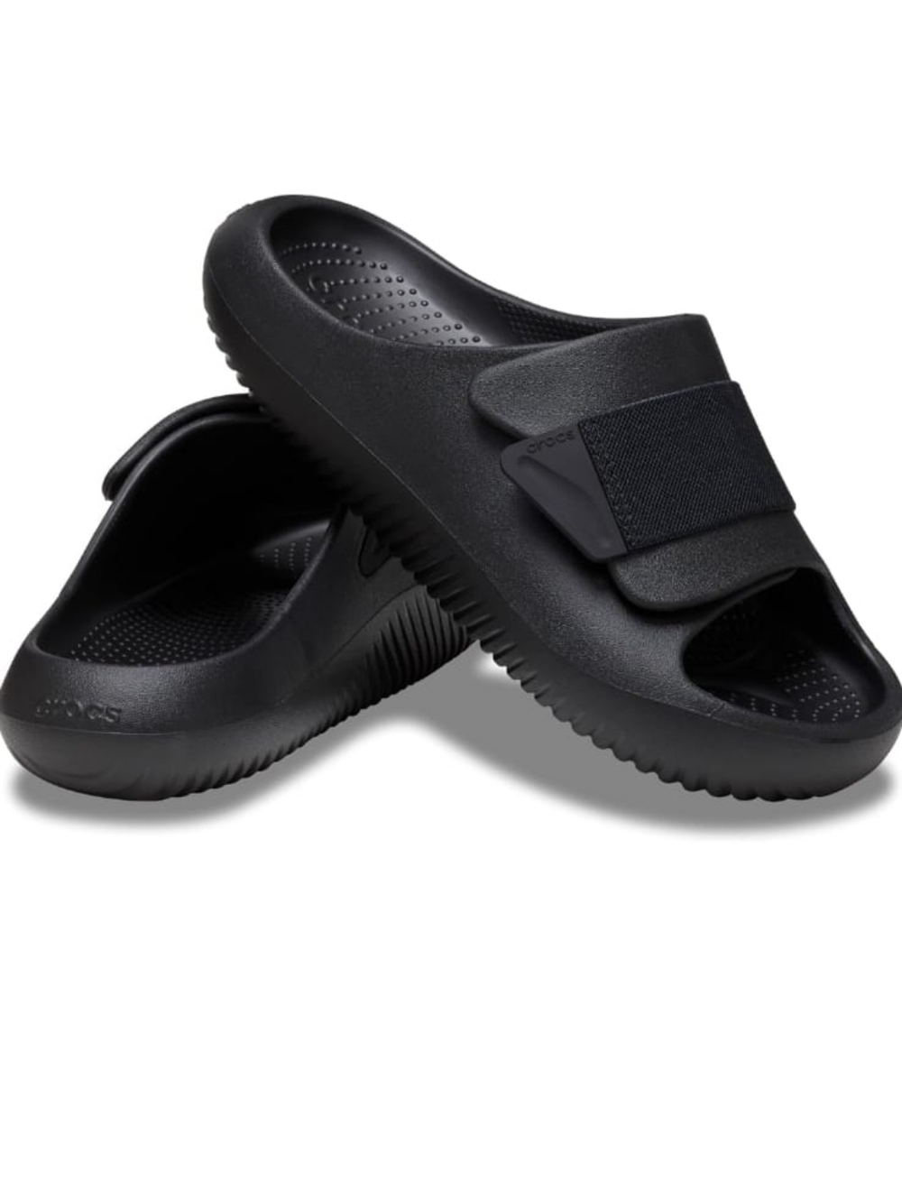 Crocs Man’ Black Slide Sandals with Adjustable Strap